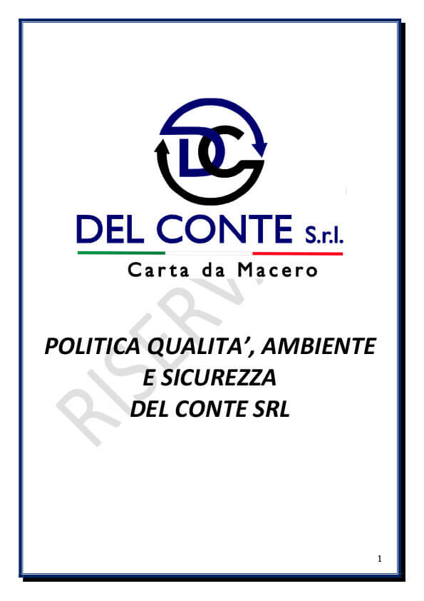 politica qualità ambientale e sicurezza